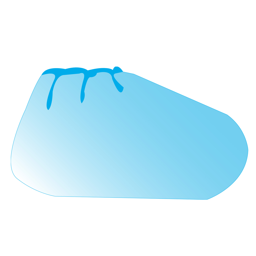 Copriscarpe con Elastico alla Caviglia in Polietilene Goffrato Azzurro 100 pz